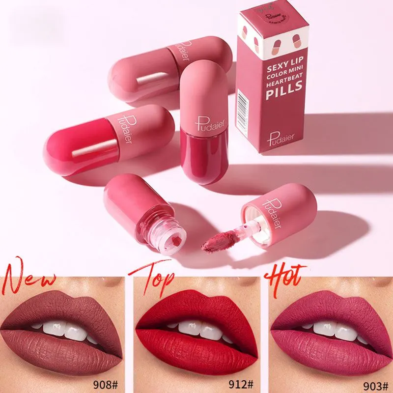 Pudaier Mini Capsule Tube Velvet Non-stick Cup Lip Gloss Universal Retouch 4.5ml