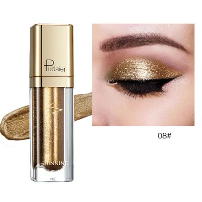 Pudaier Shiny Pearlescent Glitter Liquid Eyeshadow Universal 8+ Colors Long Lasting