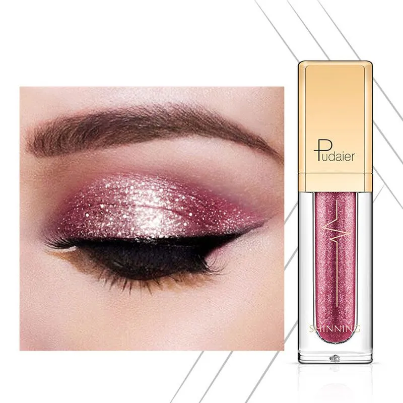 Pudaier Shiny Pearlescent Glitter Liquid Eyeshadow Universal 8+ Colors Long Lasting