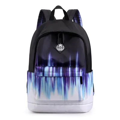 Schoolgirl Gradient Crown Decor Backpack Water Resistant Nylon College Style 20-35L