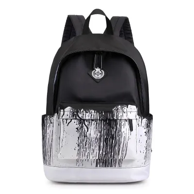 Schoolgirl Gradient Crown Decor Backpack Water Resistant Nylon College Style 20-35L