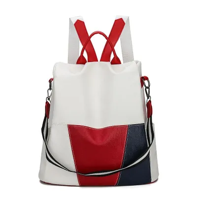 Soft PU Leather Waterproof Backpack with Air Cushion Strap