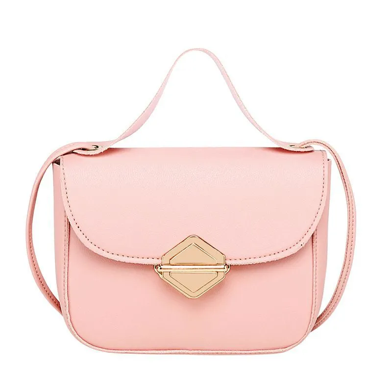 Lovely Mini Candy-colored Small Square PU Crossbody Bag