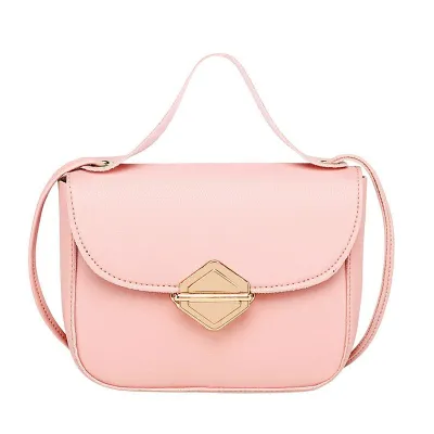 Lovely Mini Candy-colored Small Square PU Crossbody Bag
