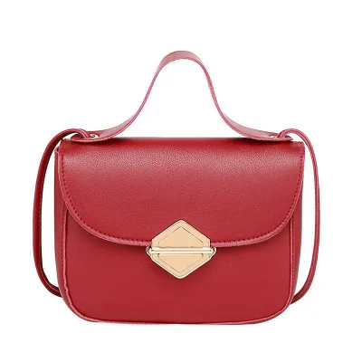 Lovely Mini Candy-colored Small Square PU Crossbody Bag