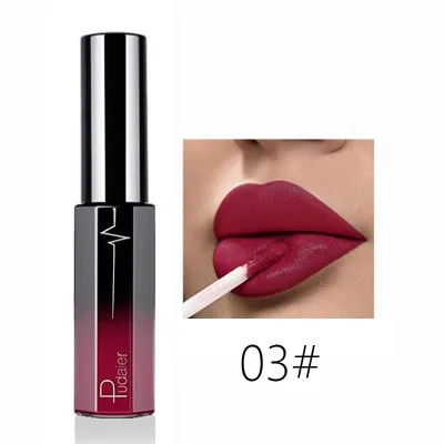 Pudaier Semi Matte Moisturizing Long Lasting Non-Stick Cup Liquid Lip Gloss Universal Skin Various Vitamins