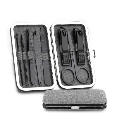 8Pcs Stainless Steel Scissors Tweezers Manicure Nail Art Tools Set