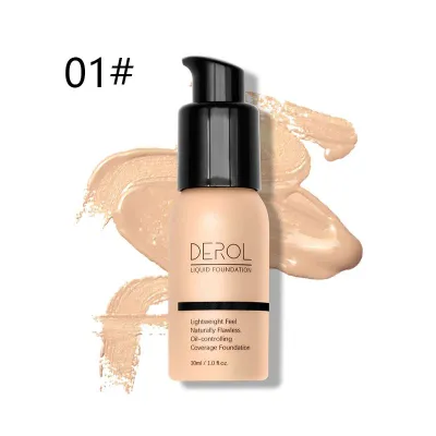 DEROL Daily Wear Waterproof Sweatproof Whitening Foundation Concealer for Universal Skin