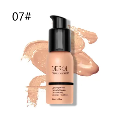 DEROL Daily Wear Waterproof Sweatproof Whitening Foundation Concealer for Universal Skin