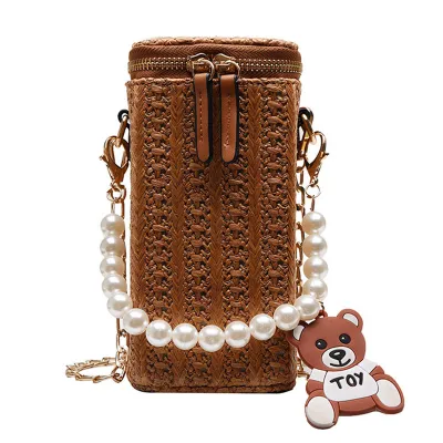 Retro New Style Women Handmade Woven Beach Crossbody Bag