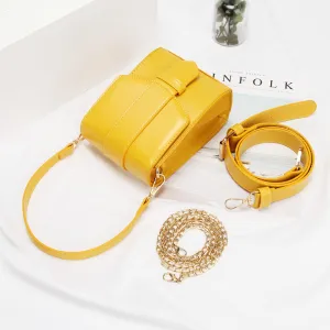 Vertical Simple Bright Color Fashion Crossbody Phone Bag PU