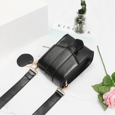 Vertical Simple Bright Color Fashion Crossbody Phone Bag PU