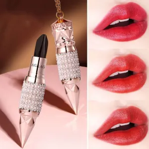 AGAG Queen Scepter Tri-Color Moisturizing Lipstick INS Style Beeswax Easy Color Non-Stick Cup