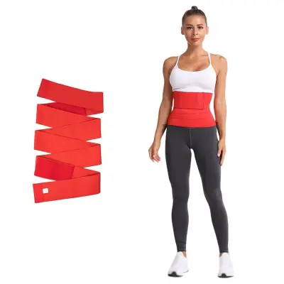 Women Invisible Wrapped Waist Training Belt Polyester