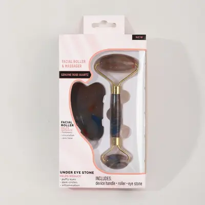 Creative Imitated Jade Resin Heart-shaped Scraping Board Massager Roller Beauty Set