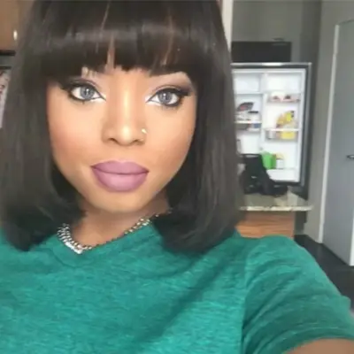 Women Basic Air Bangs Short Straight Wig