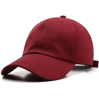 Simple Basic Solid Color Soft Top Breathable Cotton Baseball Cap