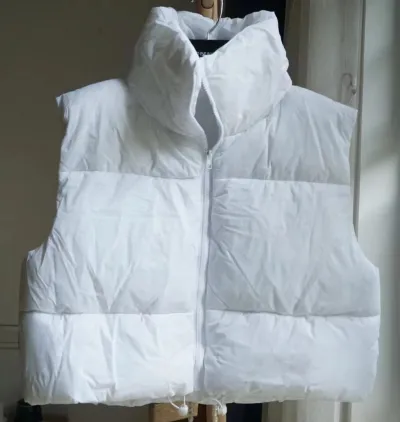 Women Fashion Solid Color Stand Collar Quilted Jacket