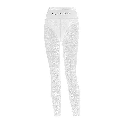 S-XL Women Sexy High Waist Lace Pants