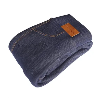 S-3XL Women Plus Size Fleece-lined Cotton Pants Casual Solid Color