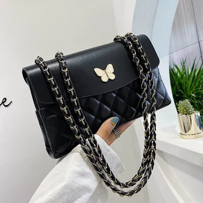 Fashion Rhombus Bow Decoration PU Leather Crossbody Bags