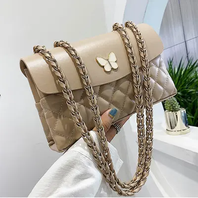 Fashion Rhombus Bow Decoration PU Leather Crossbody Bags