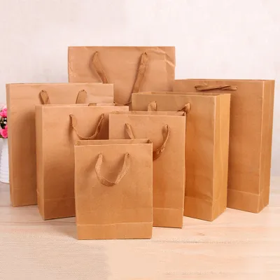 Thickened Kraft Paper Gift Shopping Bag