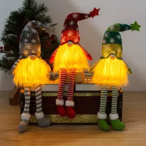 Christmas Snowflake Pattern Long-legged Doll Star Decorations for Party