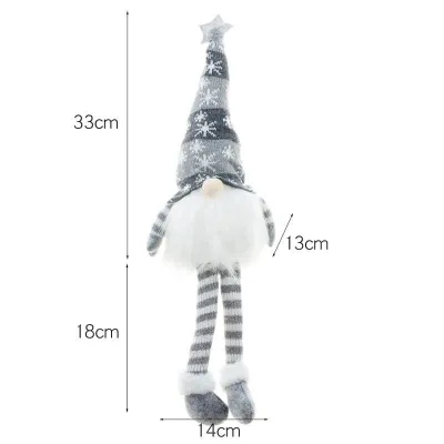 Christmas Snowflake Pattern Long-legged Doll Star Decorations for Party