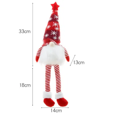 Christmas Snowflake Pattern Long-legged Doll Star Decorations for Party