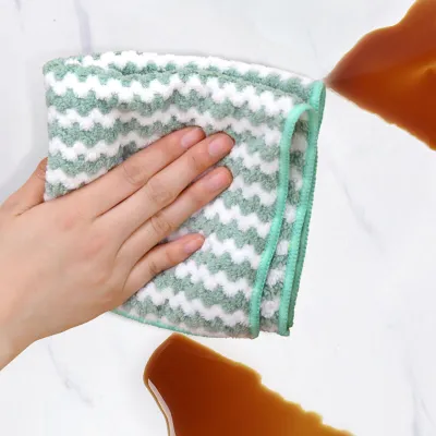 Stripe Superfine Fiber Kitchen Non-linting Absorbent Towel