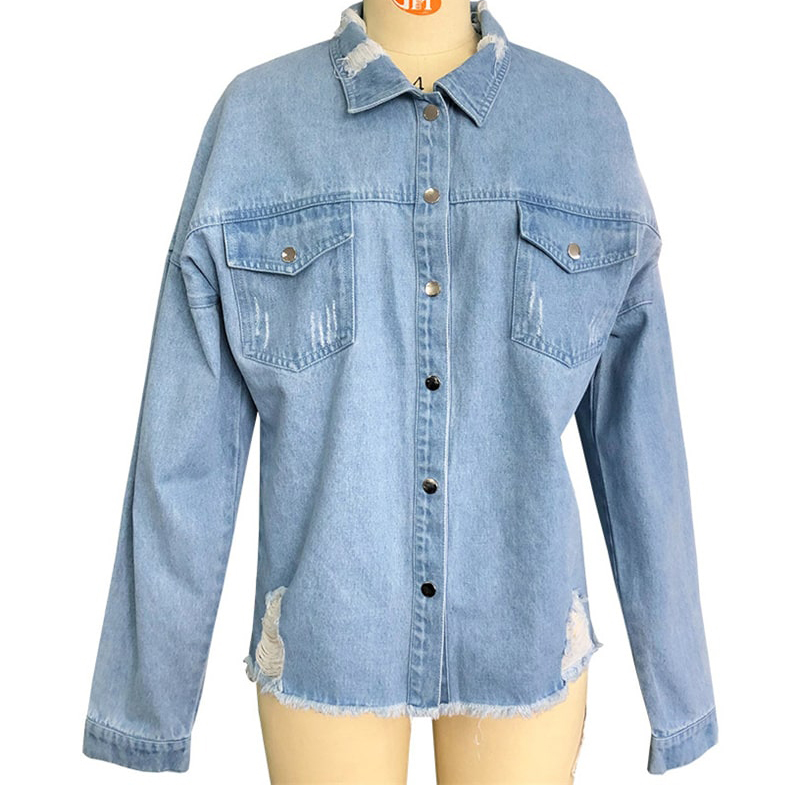 ジャケット・アウター Hand-Ripped Denim Jacket [extrm-fit] PRY Hand-Ripped Denim Jacket [extrm-fit]