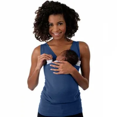 S-3XL Sleeveless Street Style Maternity T-Shirt