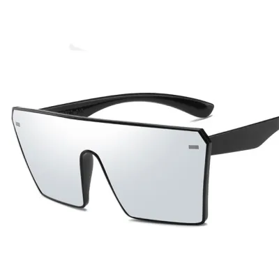 Fashion Oversize Square Flat Top Gradient Sunglasses