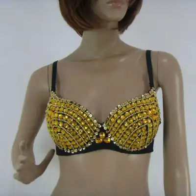 Women Fashion Rhinestone Decor Push-up Bra