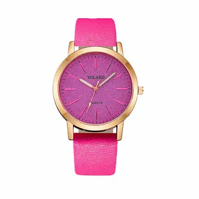 High-Quality Fashion Simple Faux Belt Women's Watches Leisure Style Alloy Case