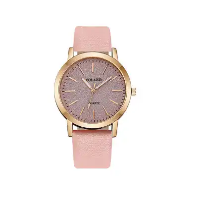 High-Quality Fashion Simple Faux Belt Women's Watches Leisure Style Alloy Case