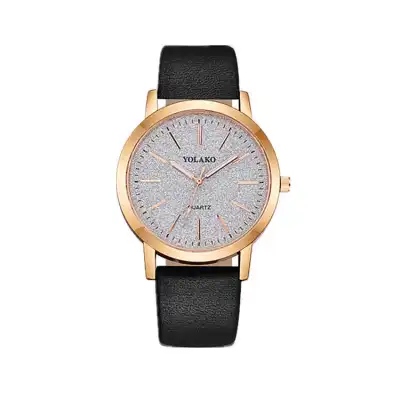 High-Quality Fashion Simple Faux Belt Women's Watches Leisure Style Alloy Case