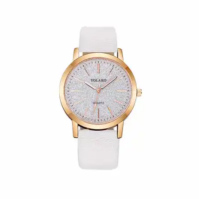 High-Quality Fashion Simple Faux Belt Women's Watches Leisure Style Alloy Case