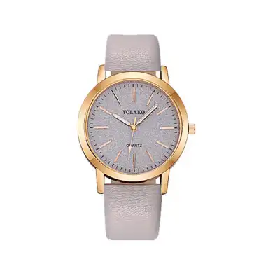 High-Quality Fashion Simple Faux Belt Women's Watches Leisure Style Alloy Case