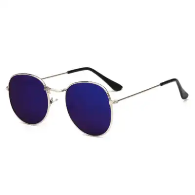 Retro Radiation Protection Polarized Metal Frame Round Sunglasses
