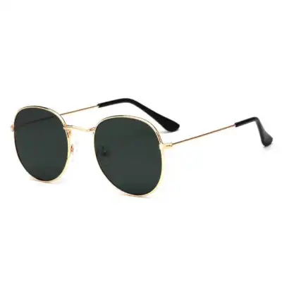 Retro Radiation Protection Polarized Metal Frame Round Sunglasses