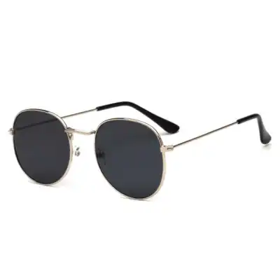 Retro Radiation Protection Polarized Metal Frame Round Sunglasses
