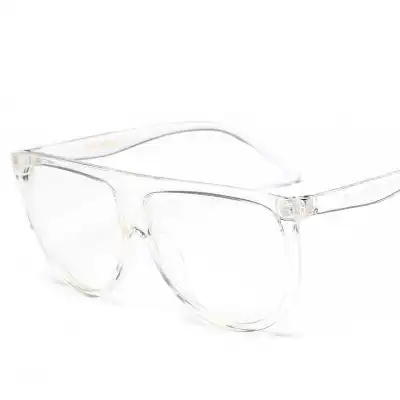 Men Women Large Round Retro Sunglasses with PC Frame