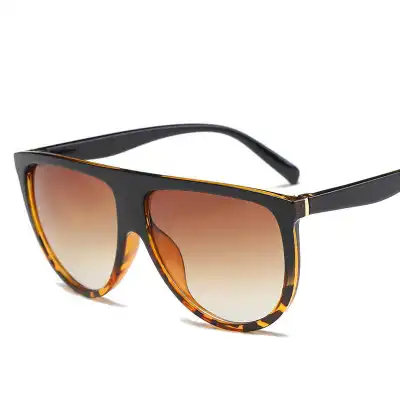 Men Women Large Round Retro Sunglasses with PC Frame