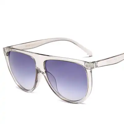 Men Women Large Round Retro Sunglasses with PC Frame