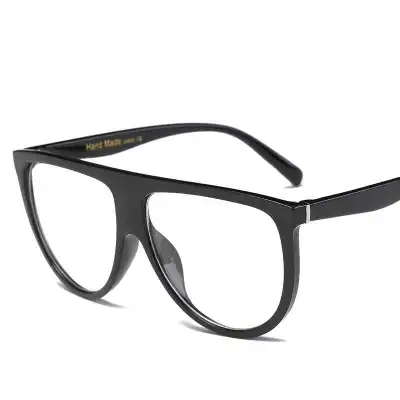 Men Women Large Round Retro Sunglasses with PC Frame