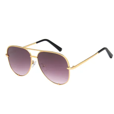 Unisex Gradient Mirror Toad Metal Frame Sunglasses