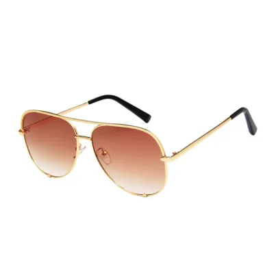 Unisex Gradient Mirror Toad Metal Frame Sunglasses