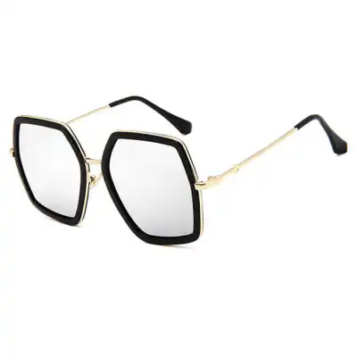 Fashion Square Frame Metal Sunglasses for Men Women